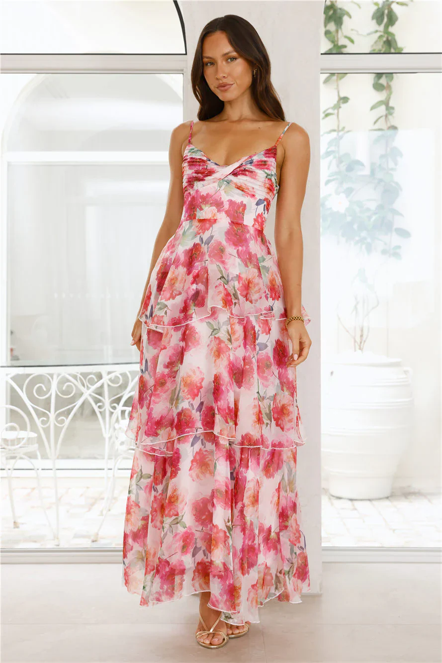 Starflower Breeze Maxi Dress Pink