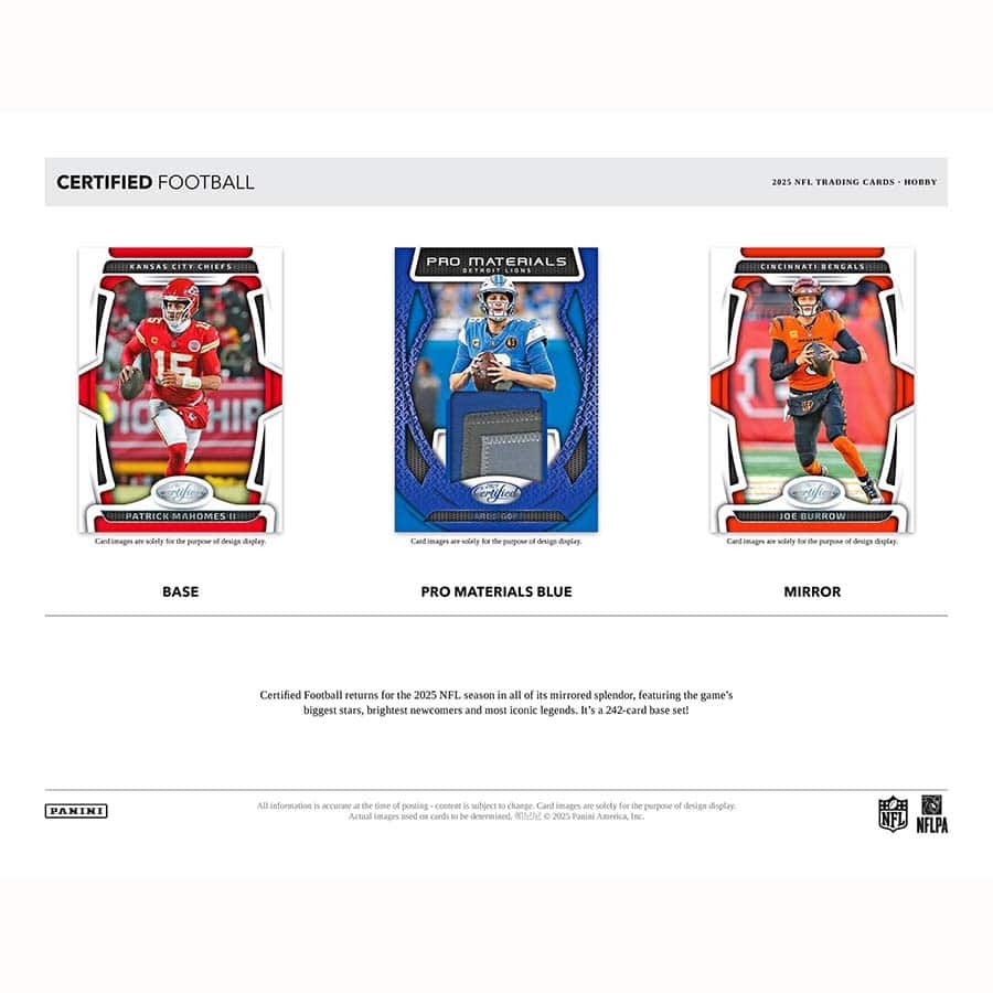 2025 Panini Certified Football NFL Hobby Box