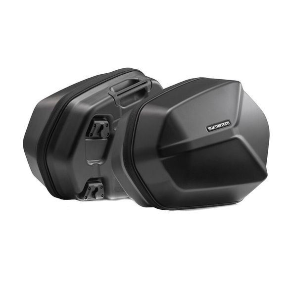 SW-MOTECH AERO ABS Suitcase WITH SUPPORT (2 x 25 Liters) - BlackRef: Swm1356 / Kft.01.251.60100 / B