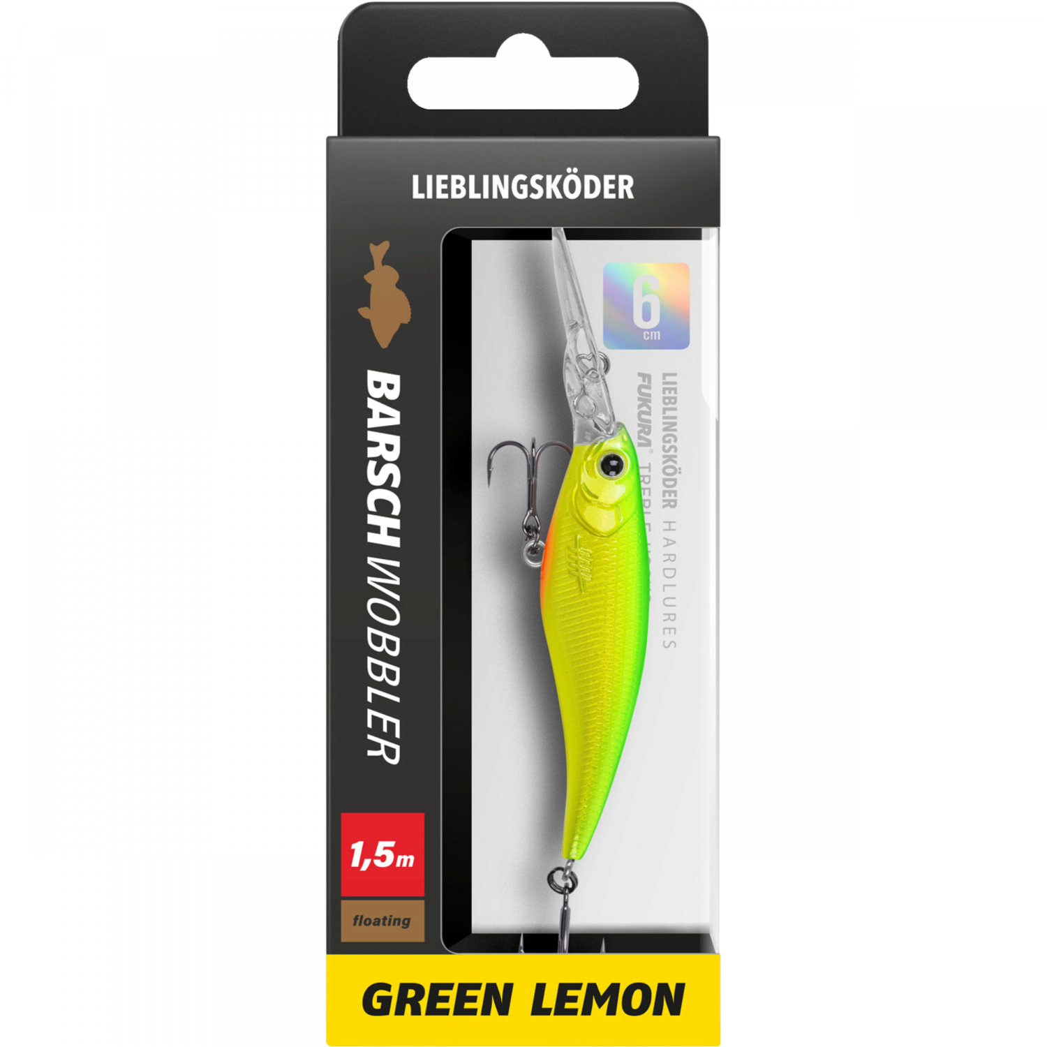 Lieblingsköder Barschwobbler (Green Lemon)