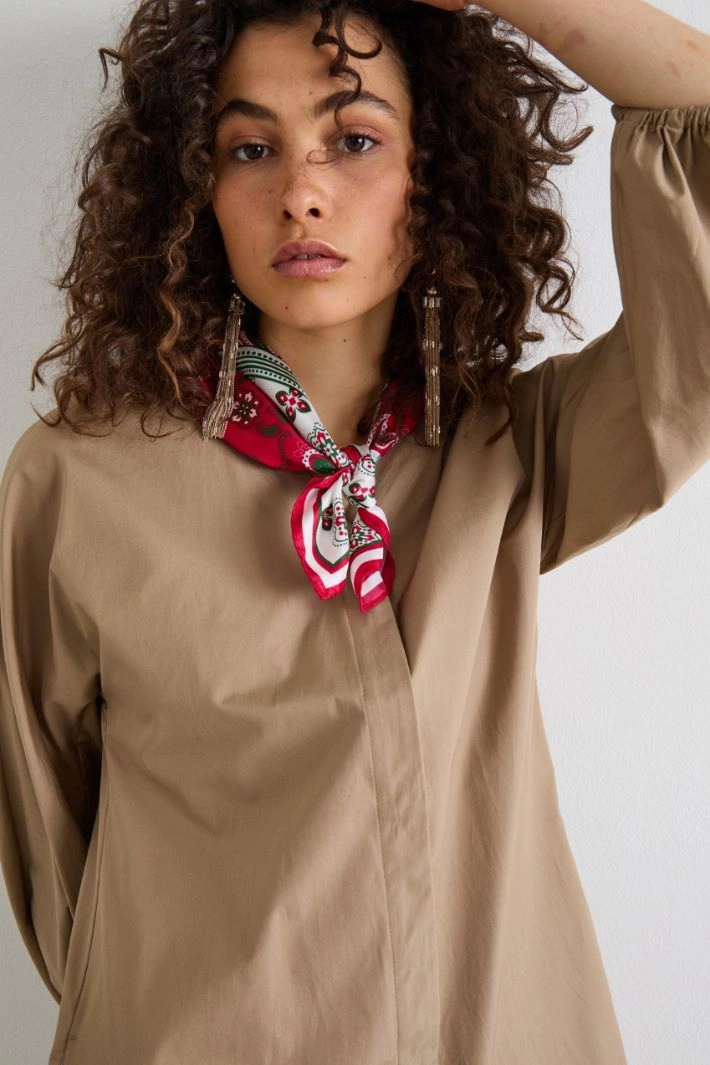 Silk twill foulard - FUCHSIA