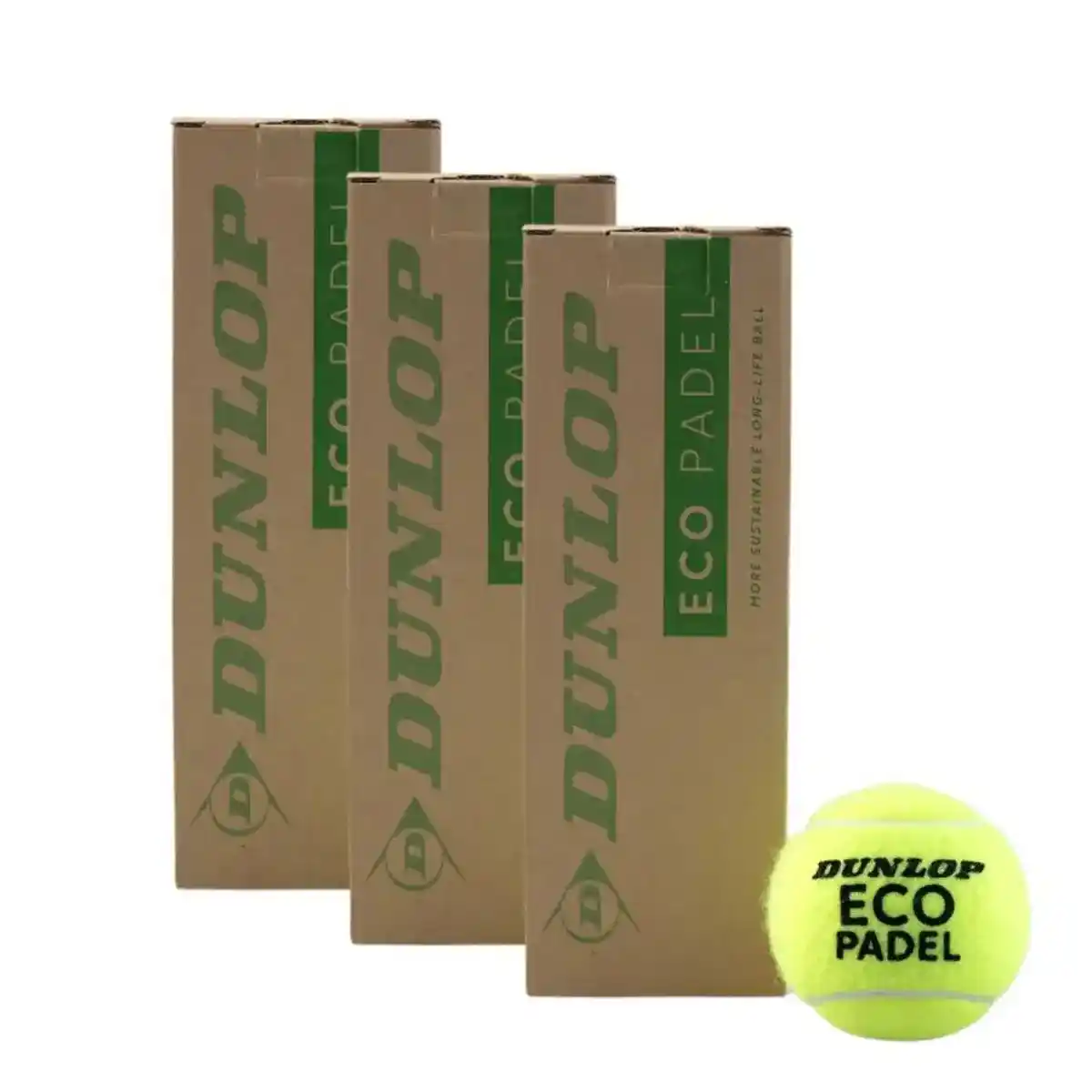 TRIPACK OF 3 DUNLOP ECO PADEL CANS 601554EU