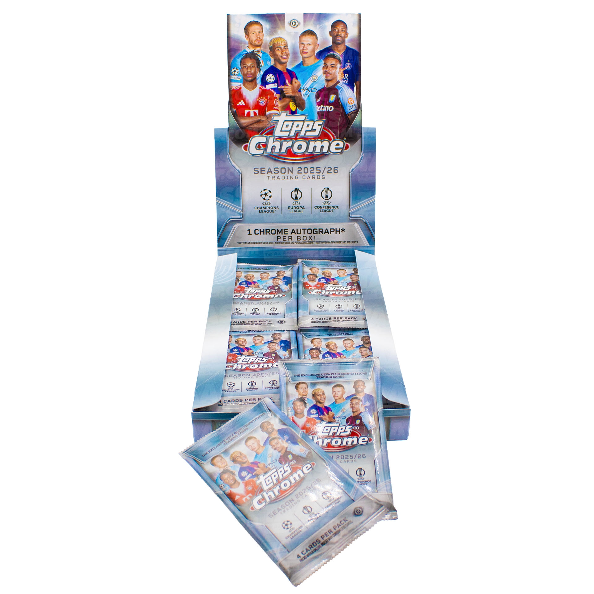 2025/26 Topps Chrome UEFA Club Competitions Football Hobby Pack