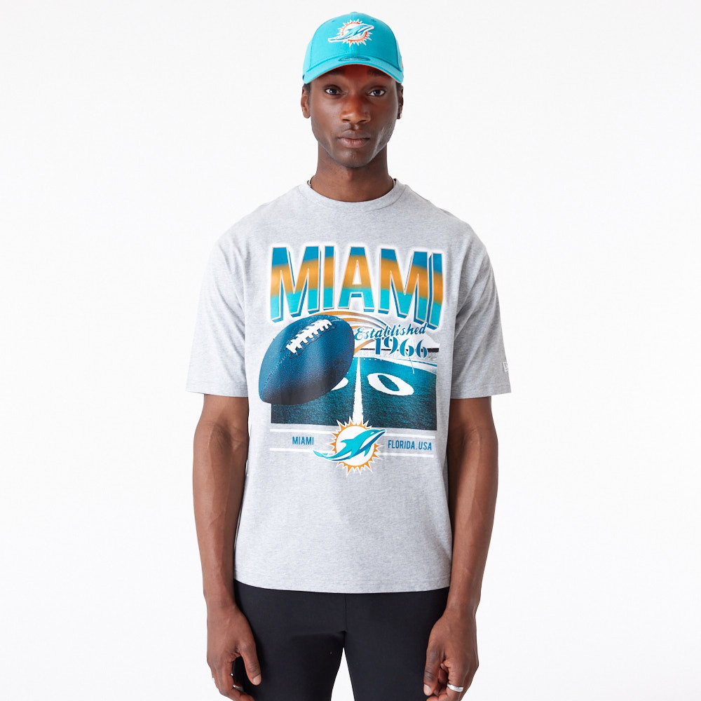 Miami Dolphins Field Graphic New Era Oversized NFL T-Shirt