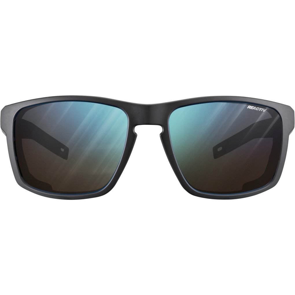 Julbo Shield Sunglasses - Black/Black - Blue Flash Reactive 2-4