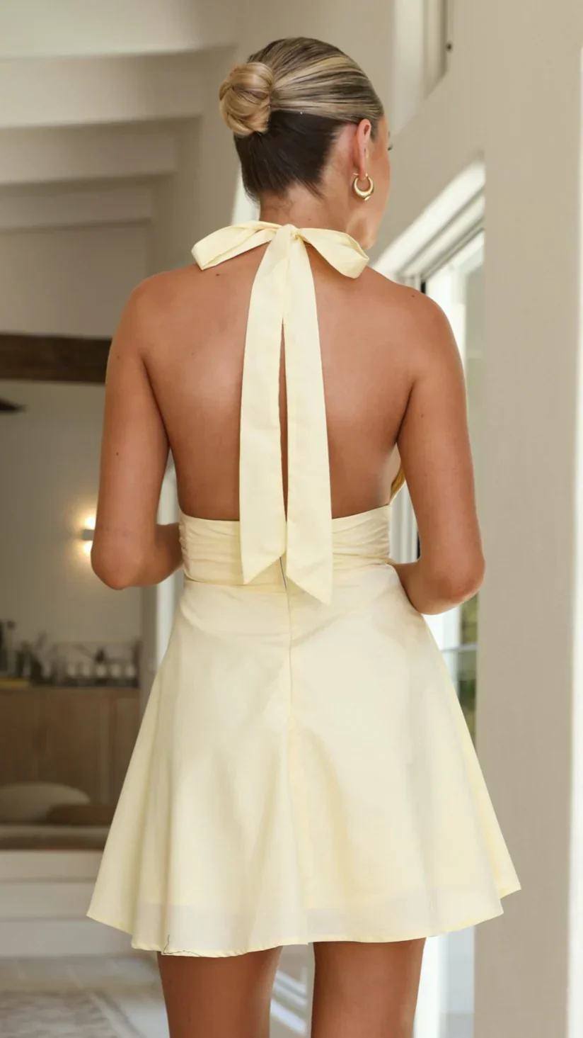 Anara Mini Dress - Yellow