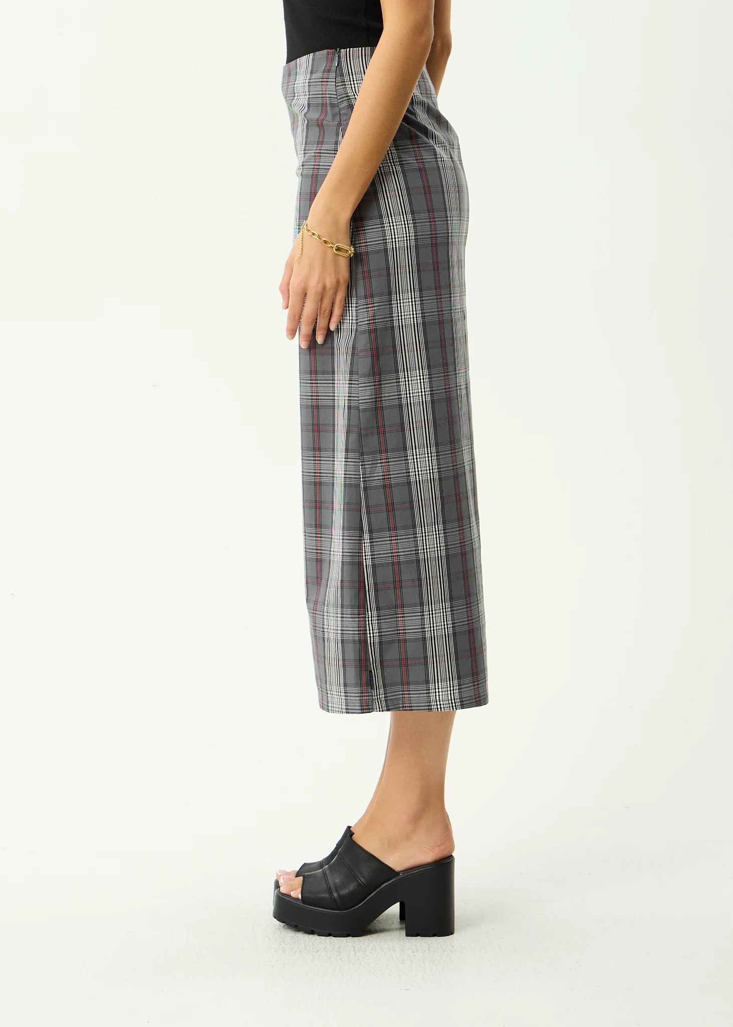 AFENDS Womens Eboni - Midi Skirt - Gunmetal