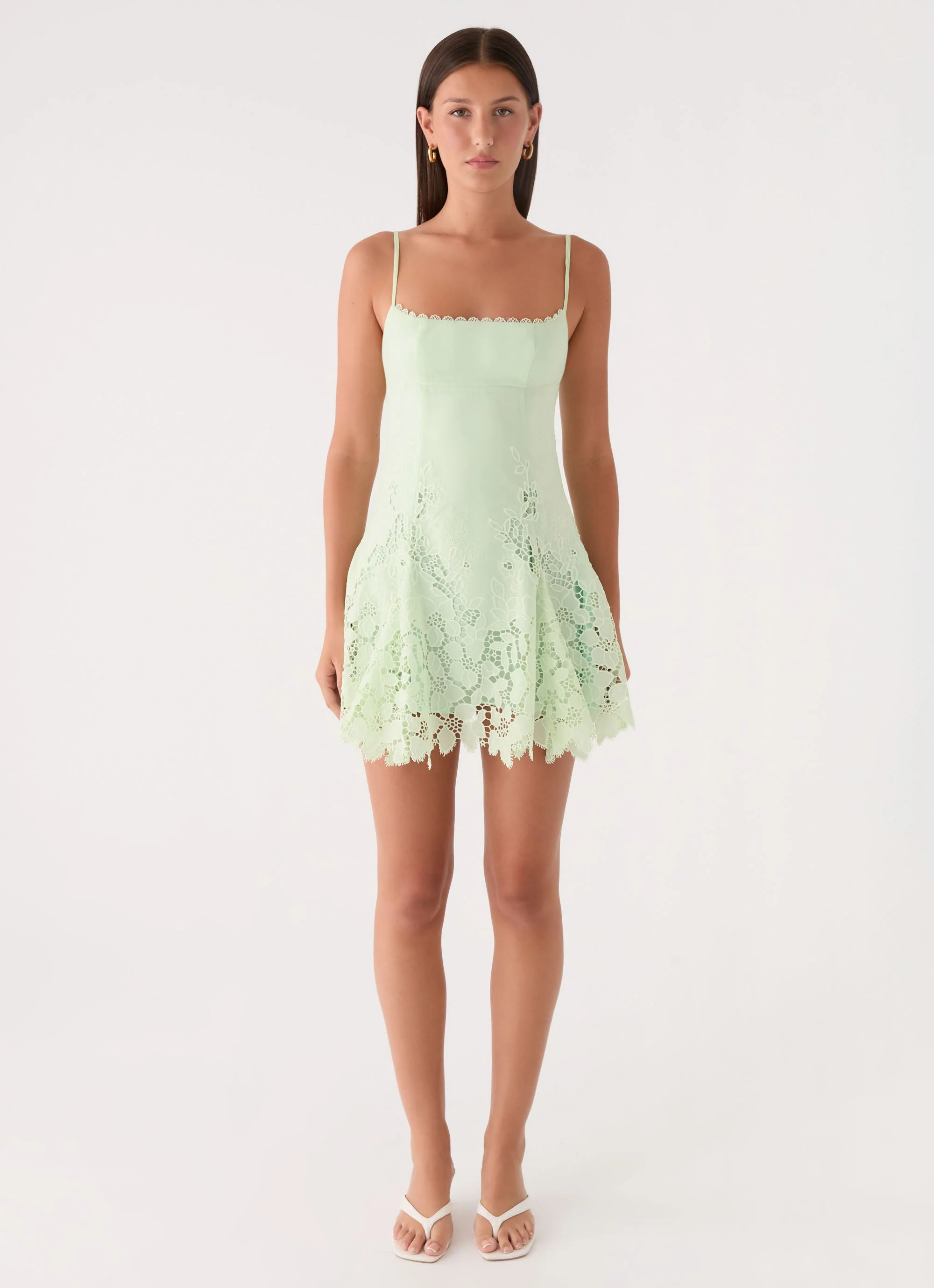 Florine Mini Dress - Pistachio