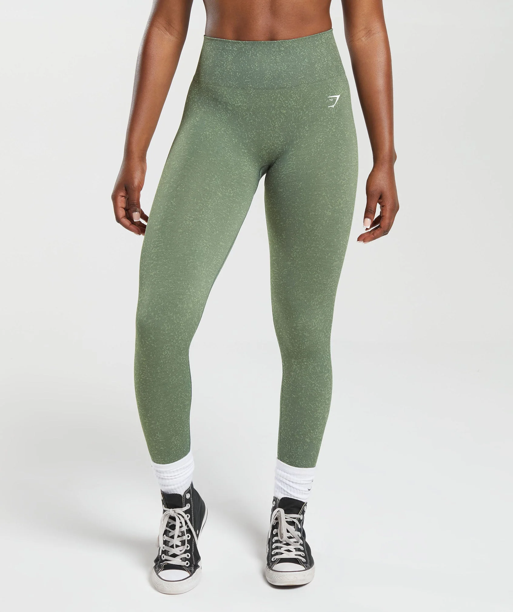 Adapt Fleck Seamless Leggings Dusk Green/Light Sage Green