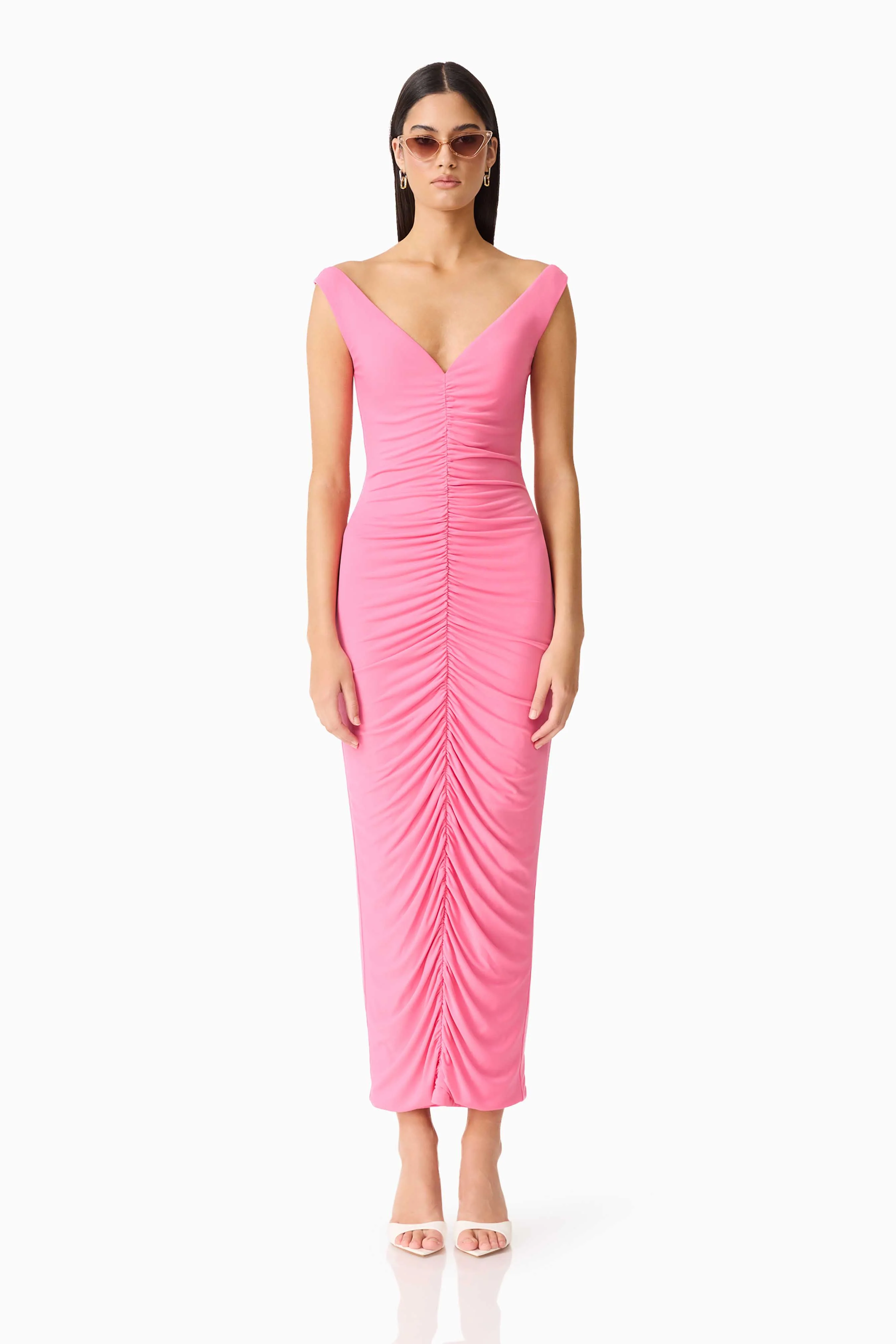 CURAAE Ordelia Maxi Dress in Pink