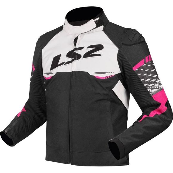 Ls2 Apex Women'S Motorcycle Jacket - Black / PinkRef: LS1332