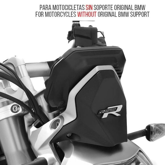 Puig SPORT windshield COMPATIBLE WITHOUT ORIGINAL BMW SUPPORT - BlackBMW 1200 R 1250 R ABS (0J71) - 2019 - 2022Ref: 3624