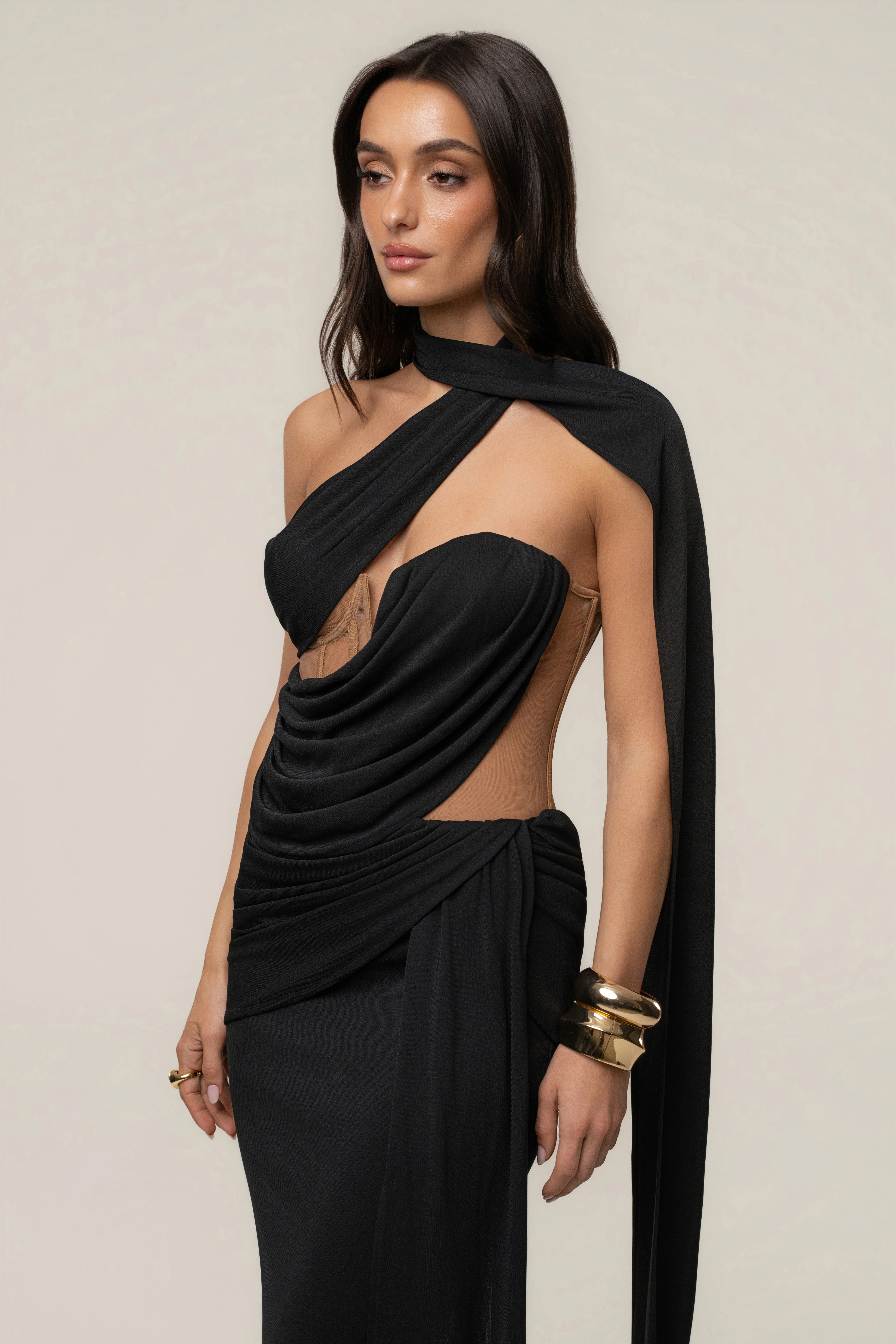 Black Empress of Hearts Maxi Gown