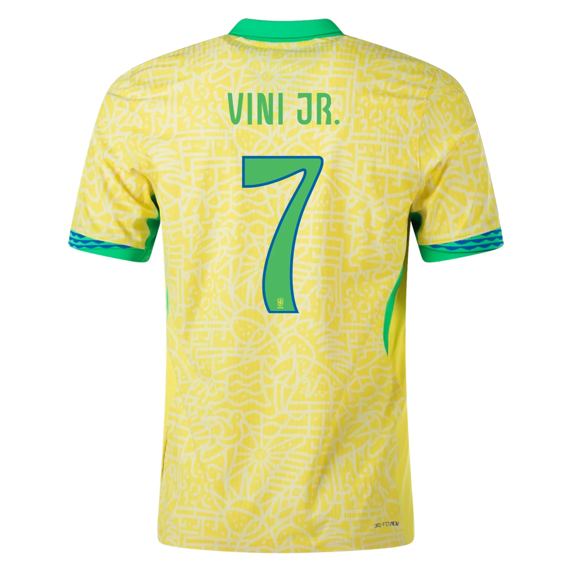 Mens Brazil Vini Jr. Home Jersey 24/25 (Dynamic Yellow/Lemon Chiffon/Green Spark)