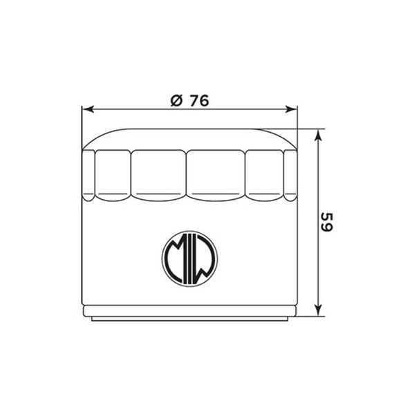 Filtre à huile Meiwa MG20002 Type origineRef : MEI0008 / 268552