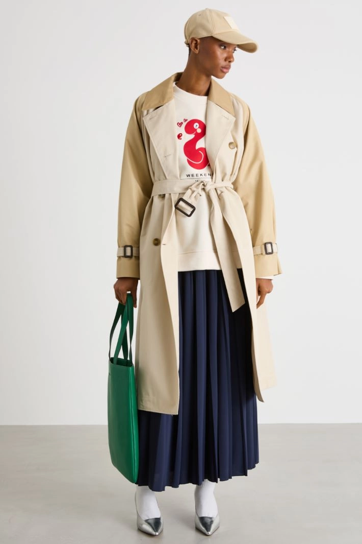 Dropped-shoulder sweatshirt - WHITE