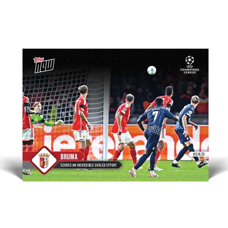 Topps UK - Bruma - Scores an incredible curled effort - UCL TOPPS NOW® Card #32