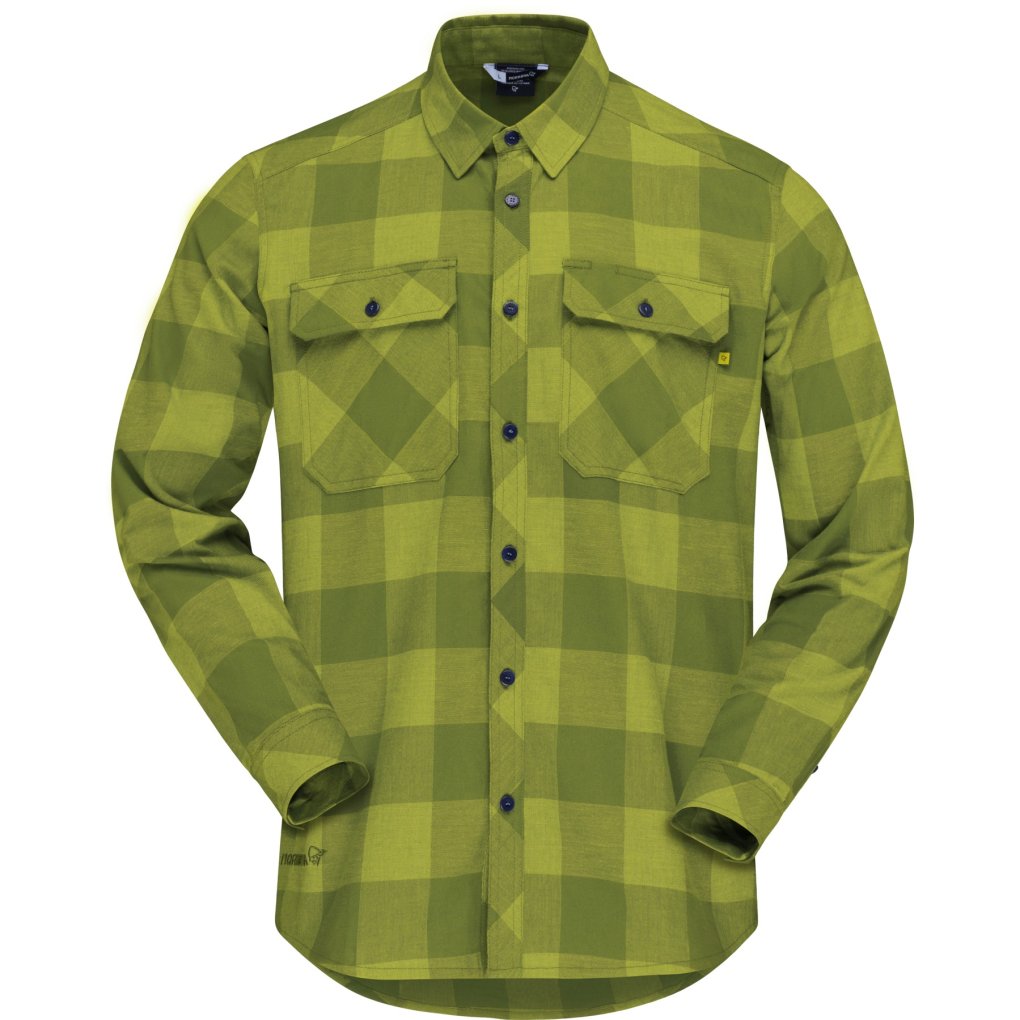 Norrona femund flannel lightweight Shirt Men - Golden Lime
