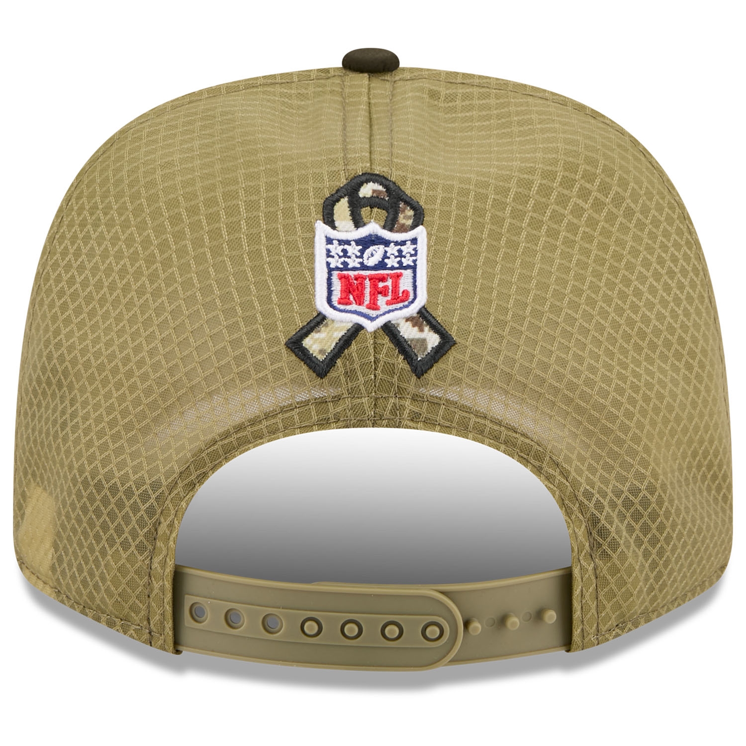 Cleveland Browns 2025 NFL Salute to Service 9SEVENTY Trucker Snapback Cap Olive