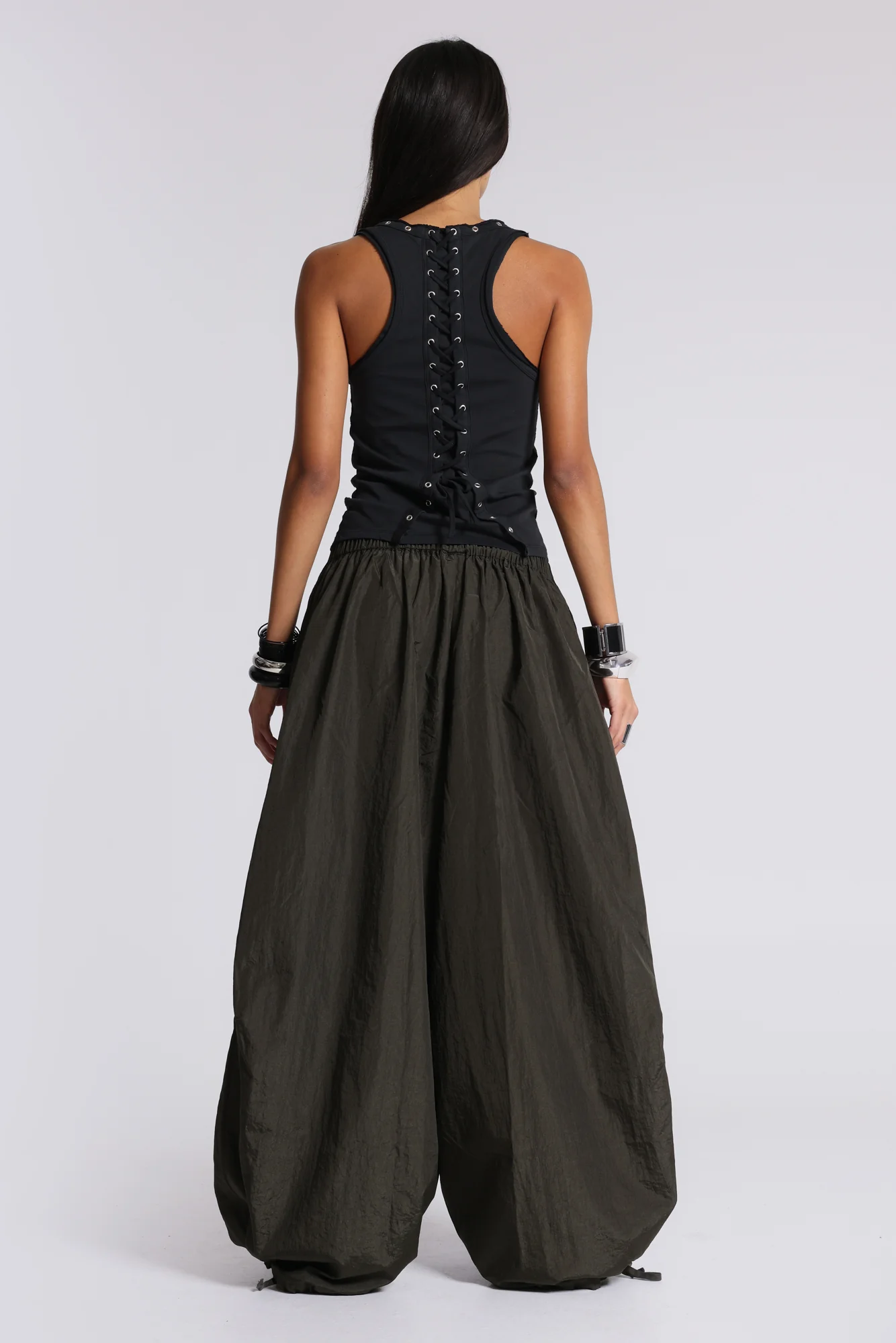 Ramona Burnout Vest Top in Black