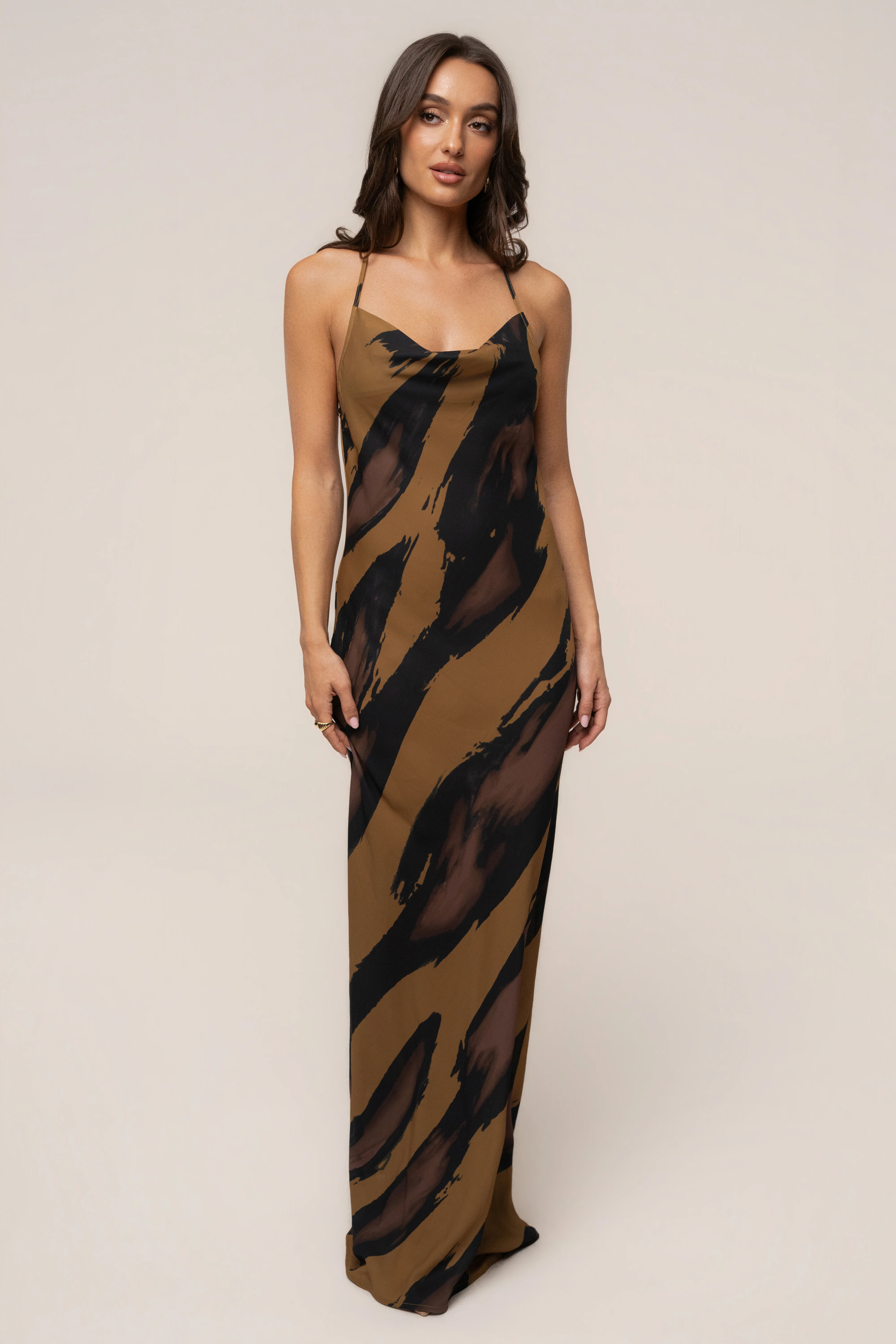 Gold Dusk Infinite Journey Maxi Dress