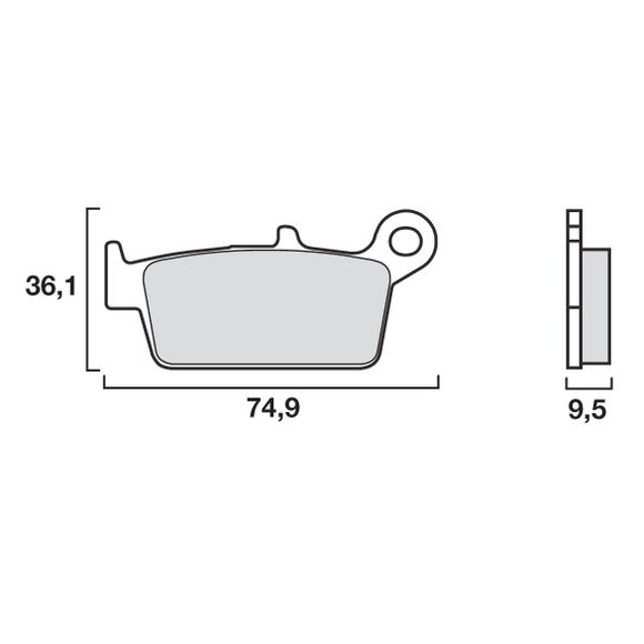 Brembo Organic Rear Brake PadsRef: 07HO2635 / 07HO2608