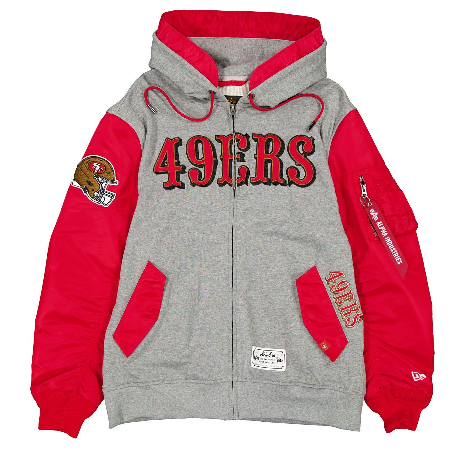 San Francisco 49ers Alpha Industries MA-1 NFL Full-Zip Fleece Jacket