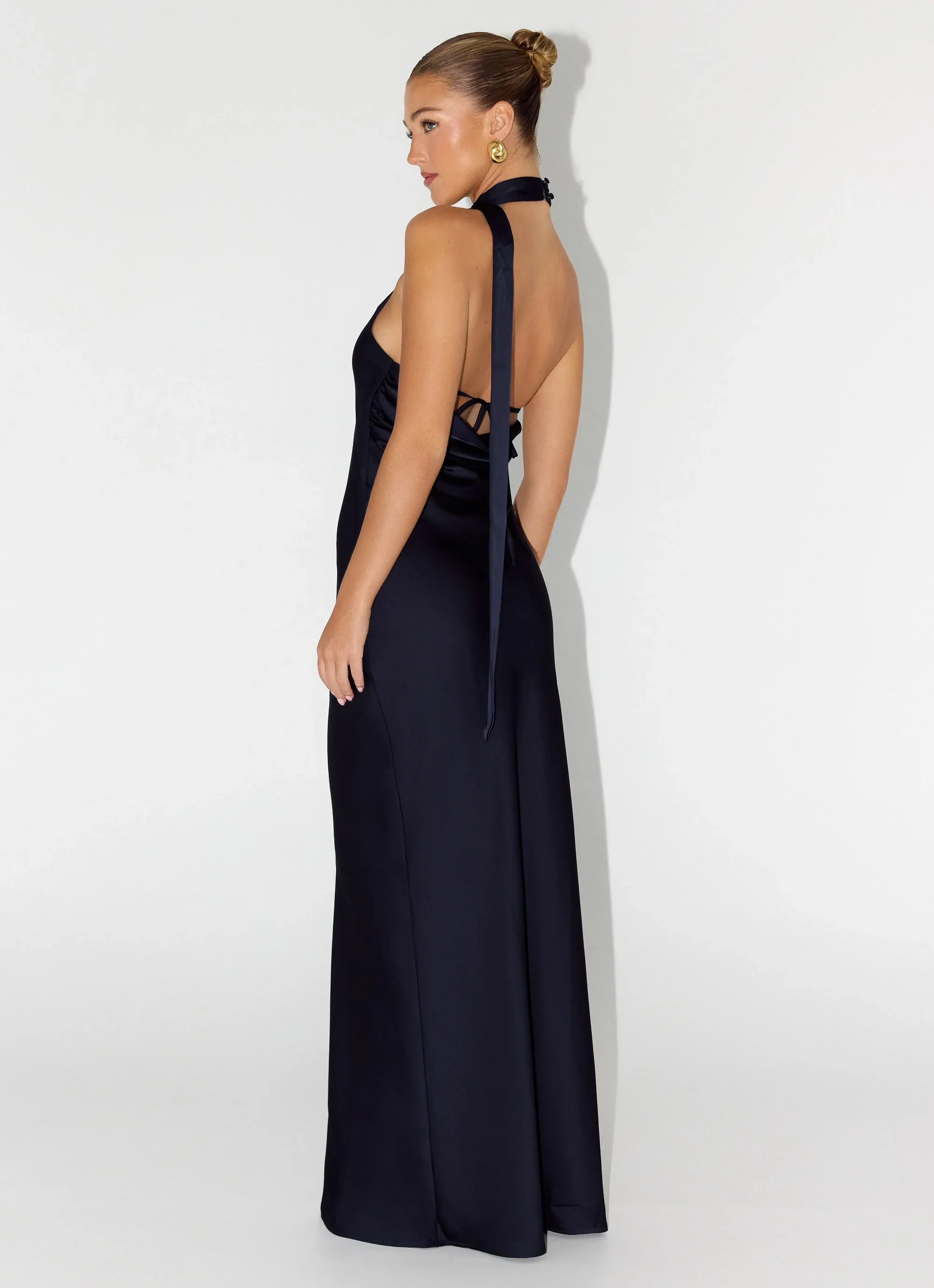 Keena Scarf Maxi Dress - Navy