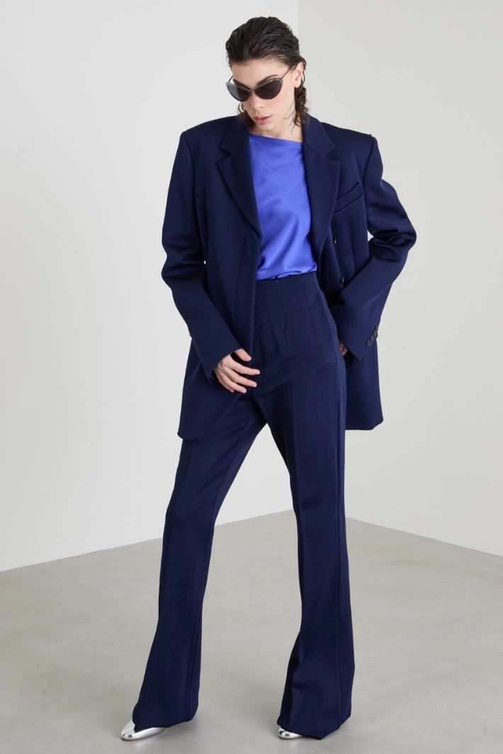 Technical jersey blazer - NIGHT BLUE