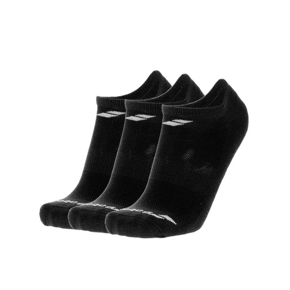 PACK OF 3 PAIRS OF BLACK BABOLAT INVISIBLE SOCKS