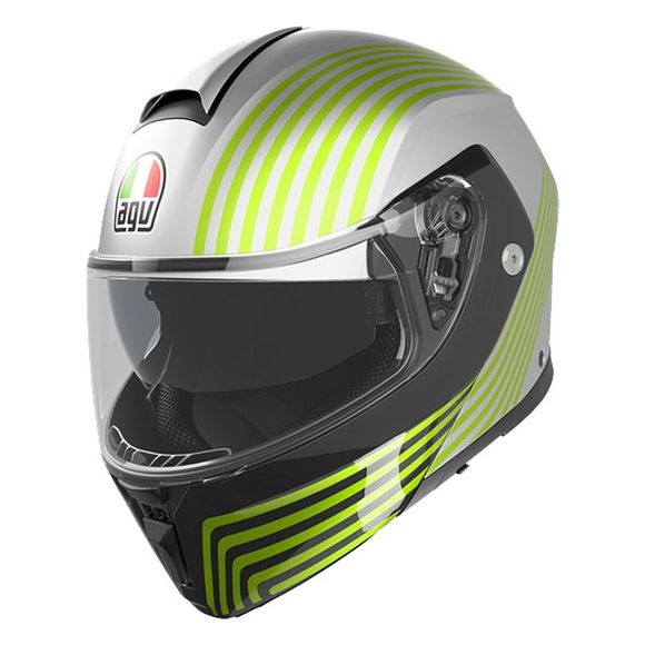 Casque modulable AGV STREETMODULAR - ISEO - Blanc / JauneRef : AG1011-CMWBYF