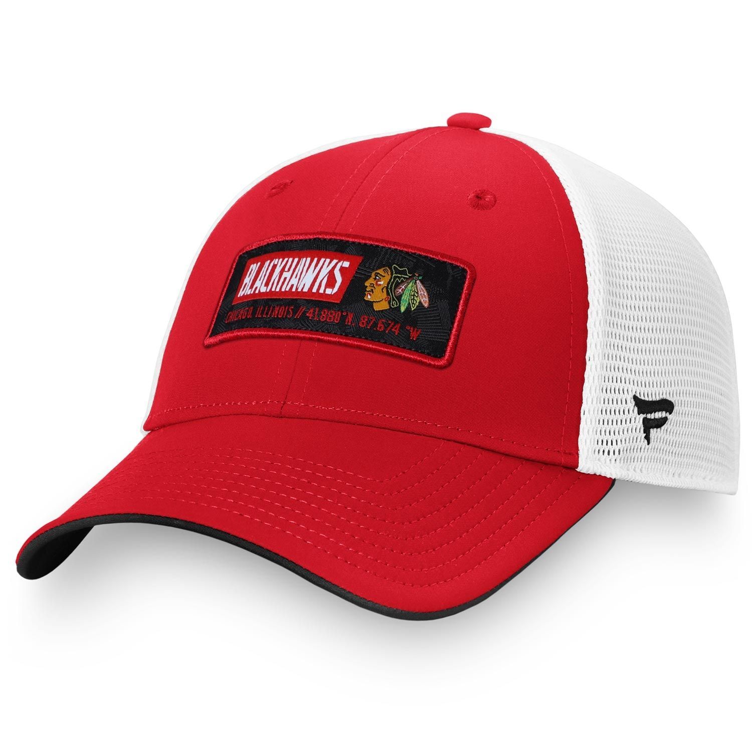 Chicago Blackhawks Iconic Defender Fanatics Adjustable NHL Trucker Cap