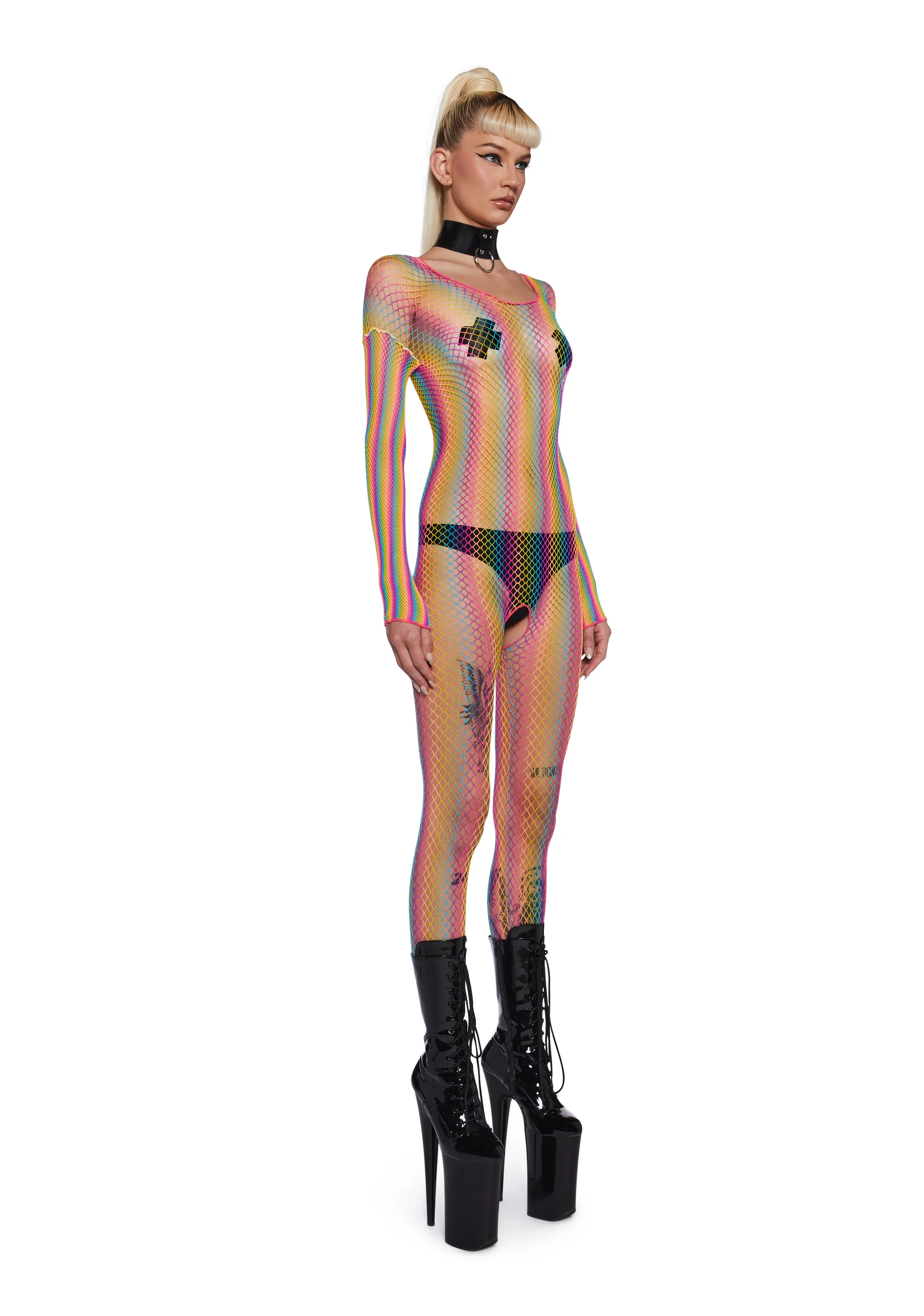 Kaleidoscope Kiss Fishnet Body Stocking