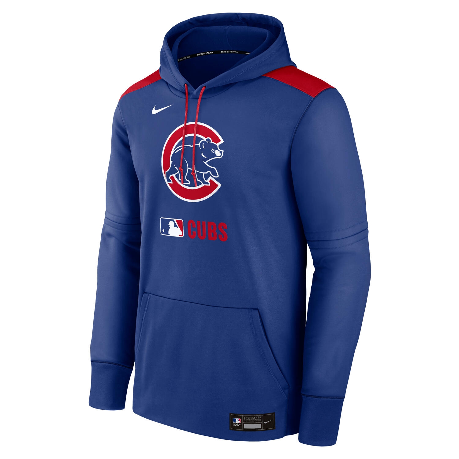 Chicago Cubs 2025 MLB Authentic Performance Therma Hoodie Blue