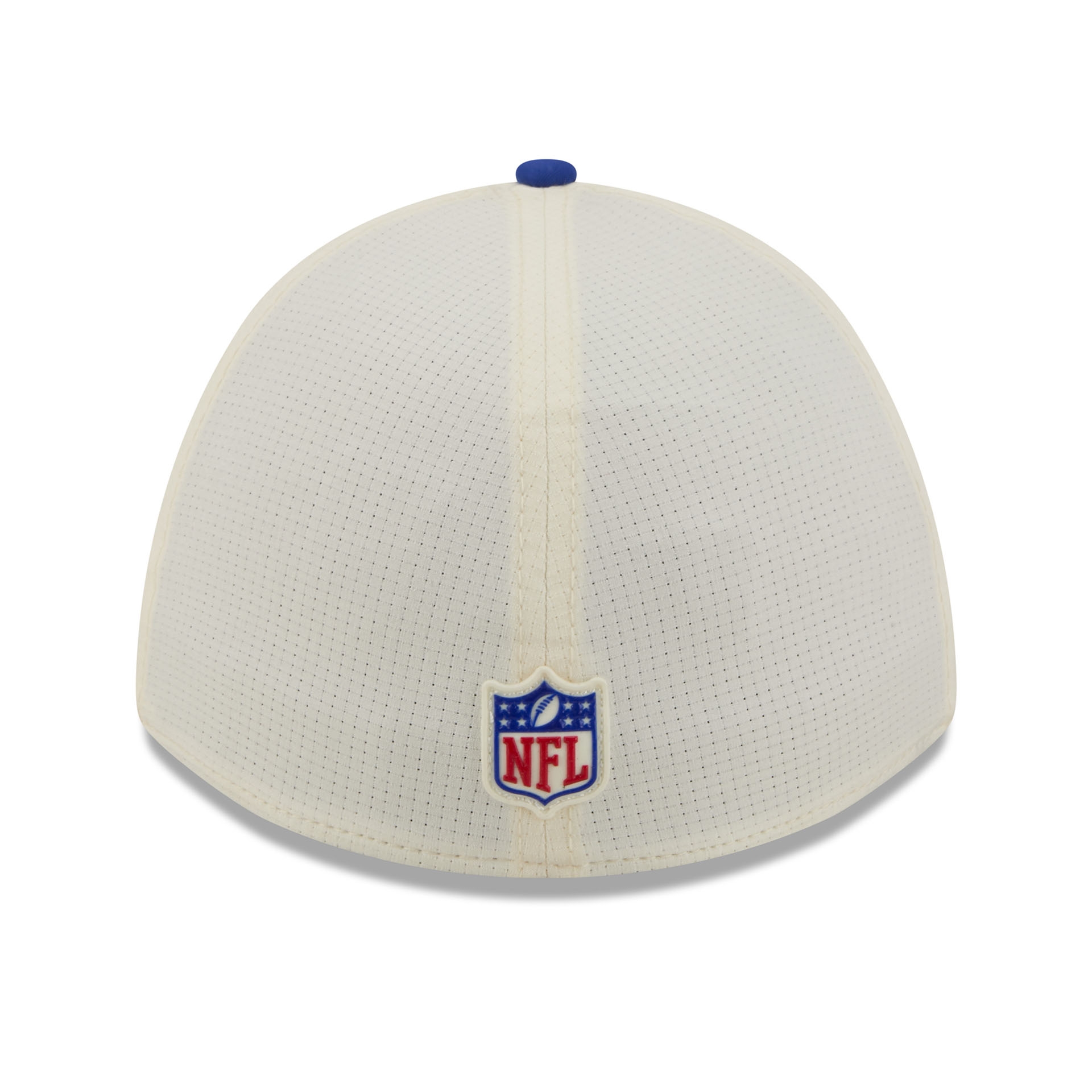 New England Patriots Historic Logo 2026 NFL Training Camp 39THIRTY Flex Cap Cream/Blue