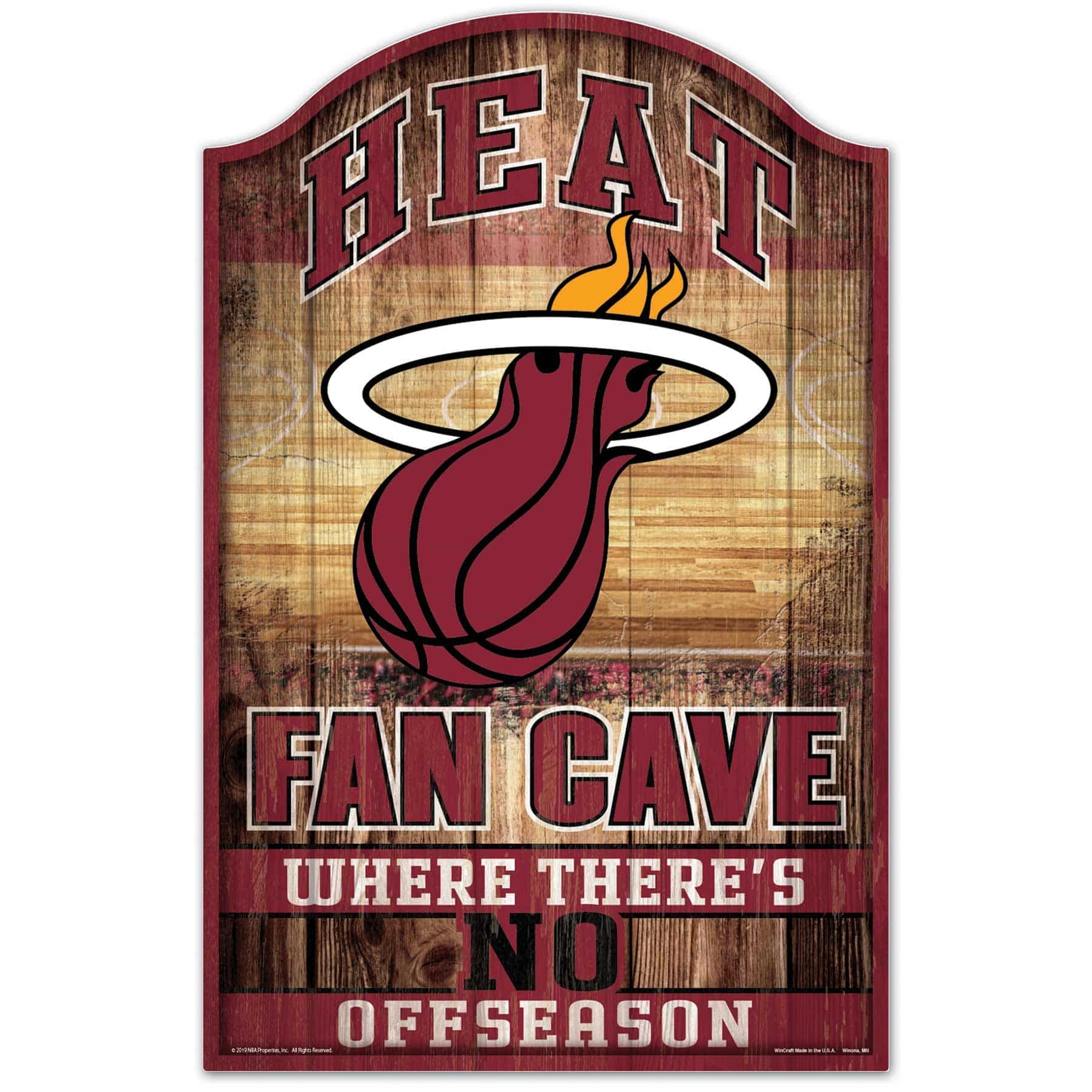 Miami Heat WinCraft NBA Fan Cave Wood Sign