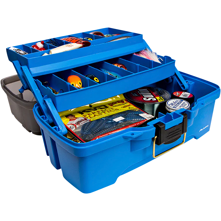 Plano Three-Tray Tackle Box (Bright Blue)