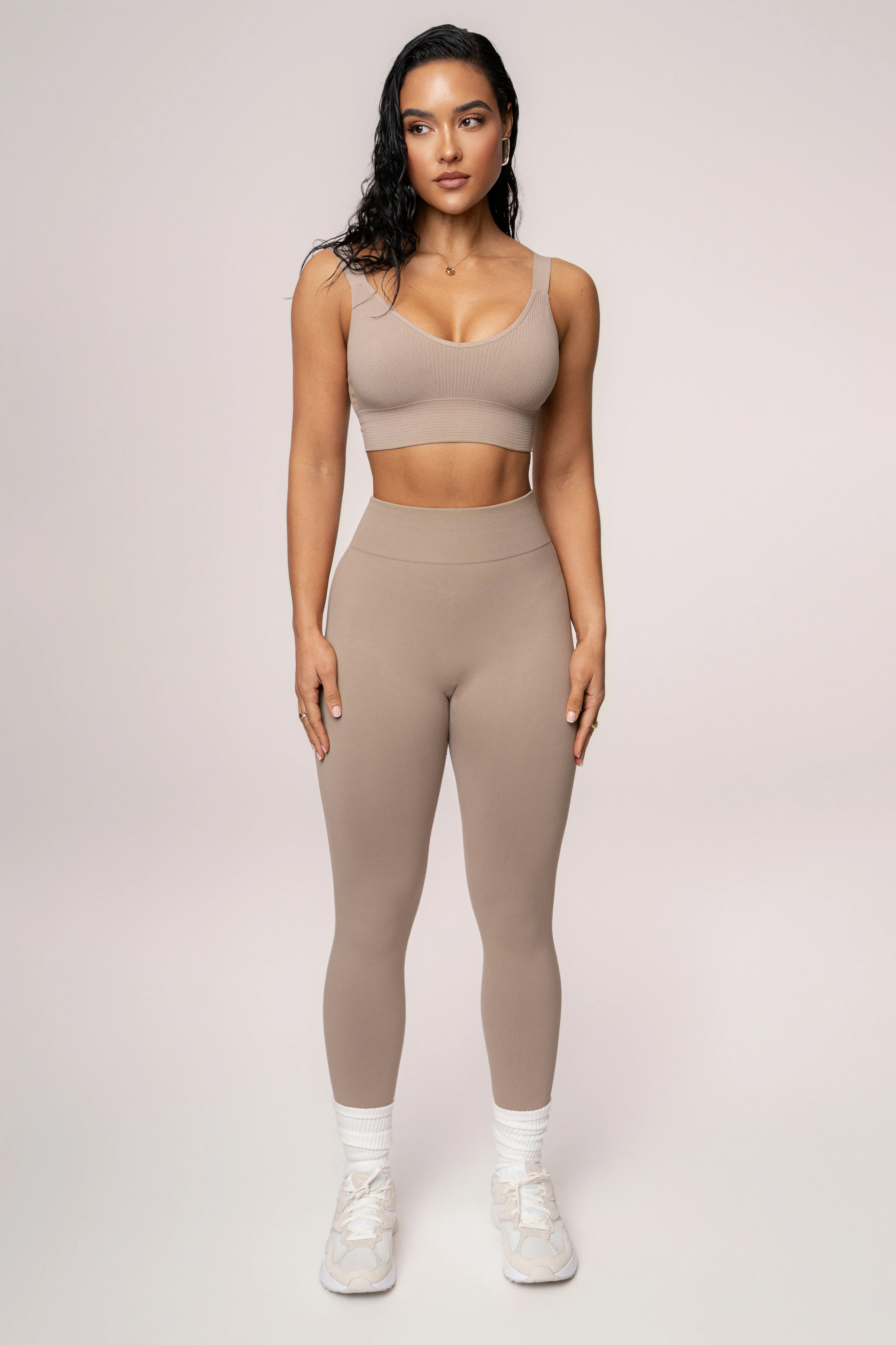 Beige New Flow Active Top