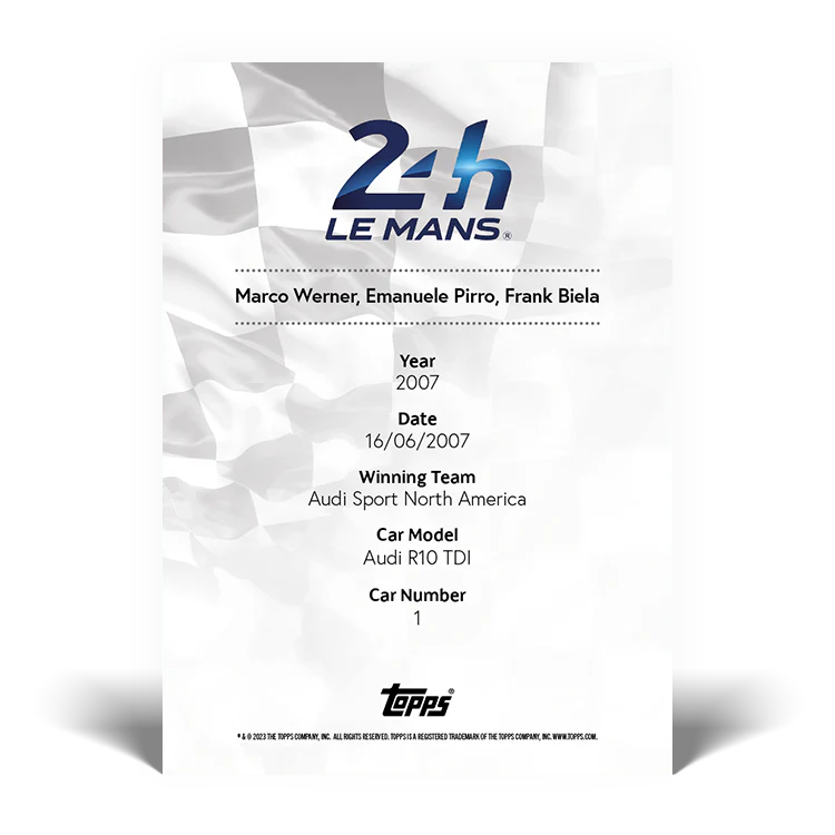 2023 Topps 24H of Le Mans Poster Art #62 - Topps UK