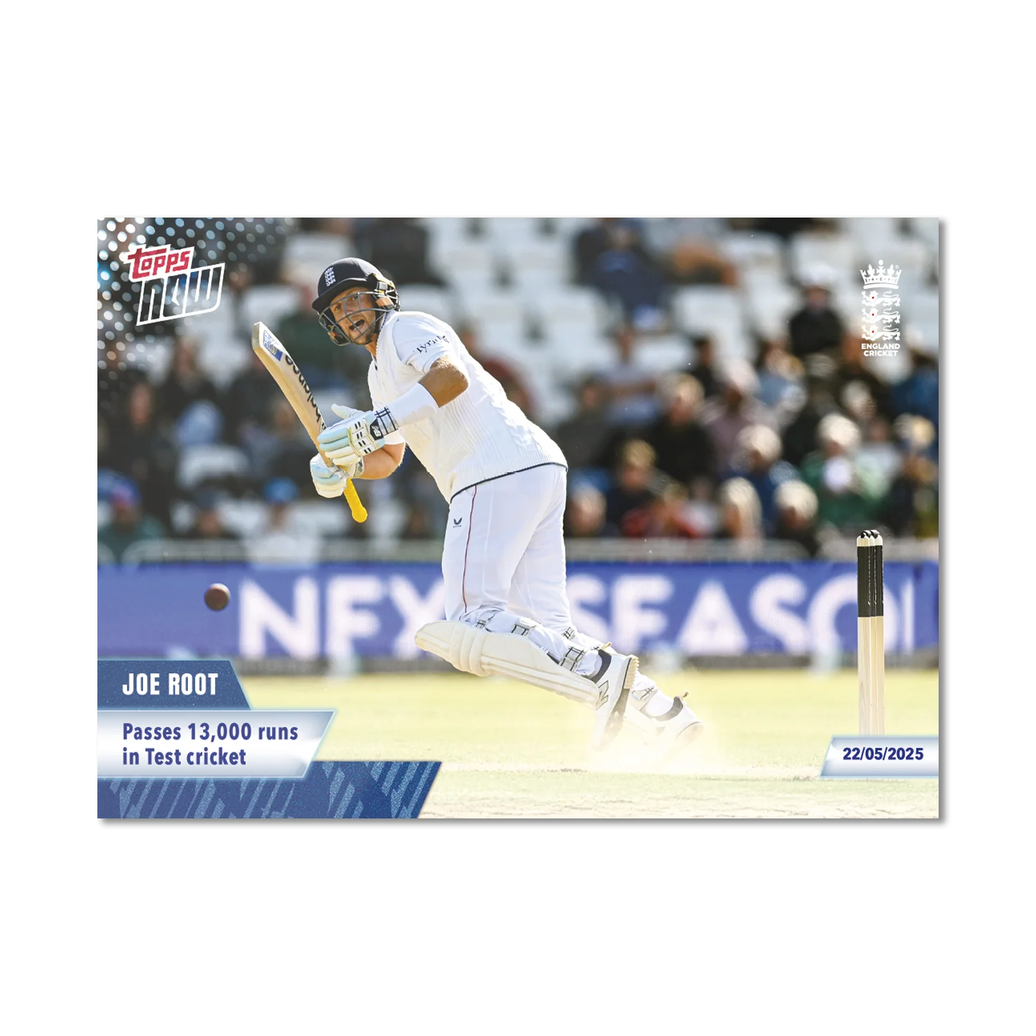 Joe Root - 2025 ECB Topps NOW® Card 5 - PR: 23