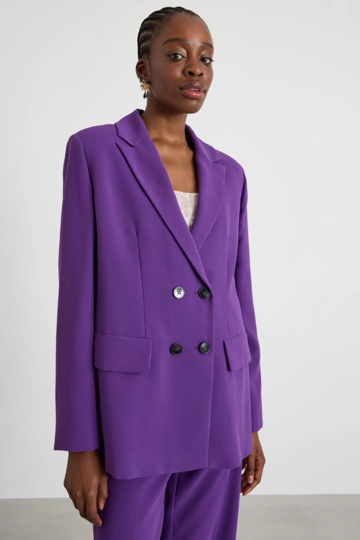 Crepe blazer - PURPLE