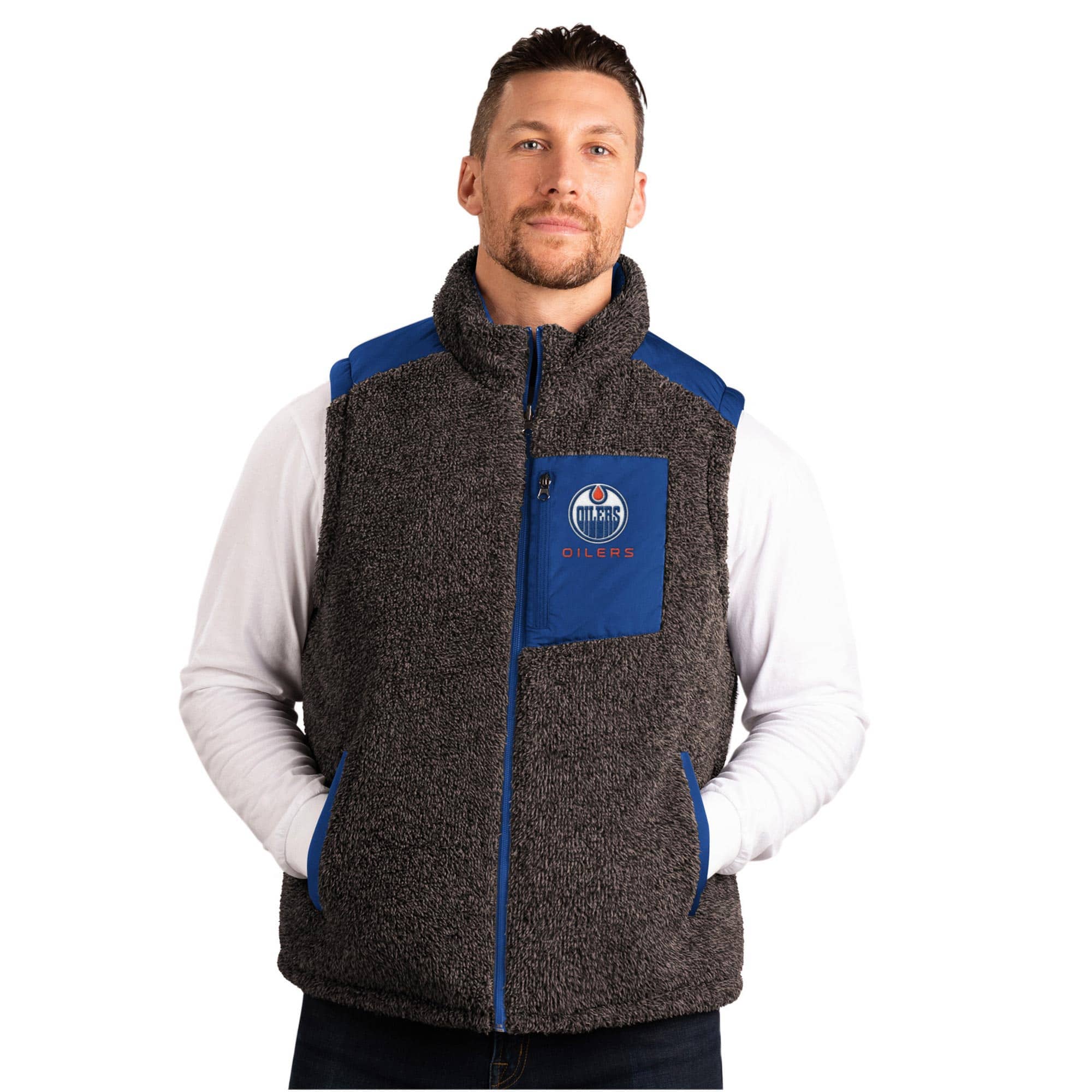 Edmonton Oilers G-III NHL Reversible Sherpa Winter Vest