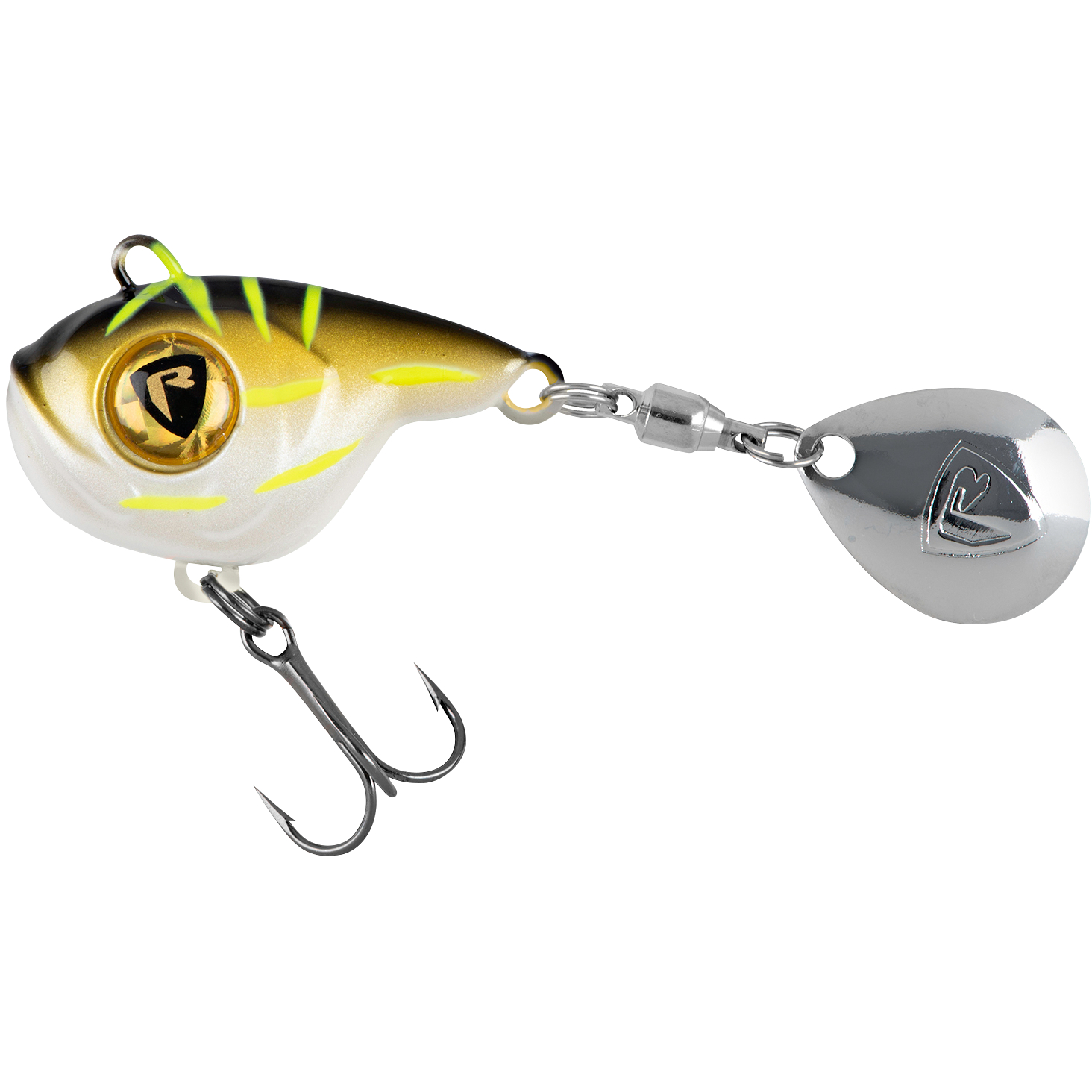 Fox Rage Artificial Lure Ultra UV Big Eye Spin (Black & Gold)