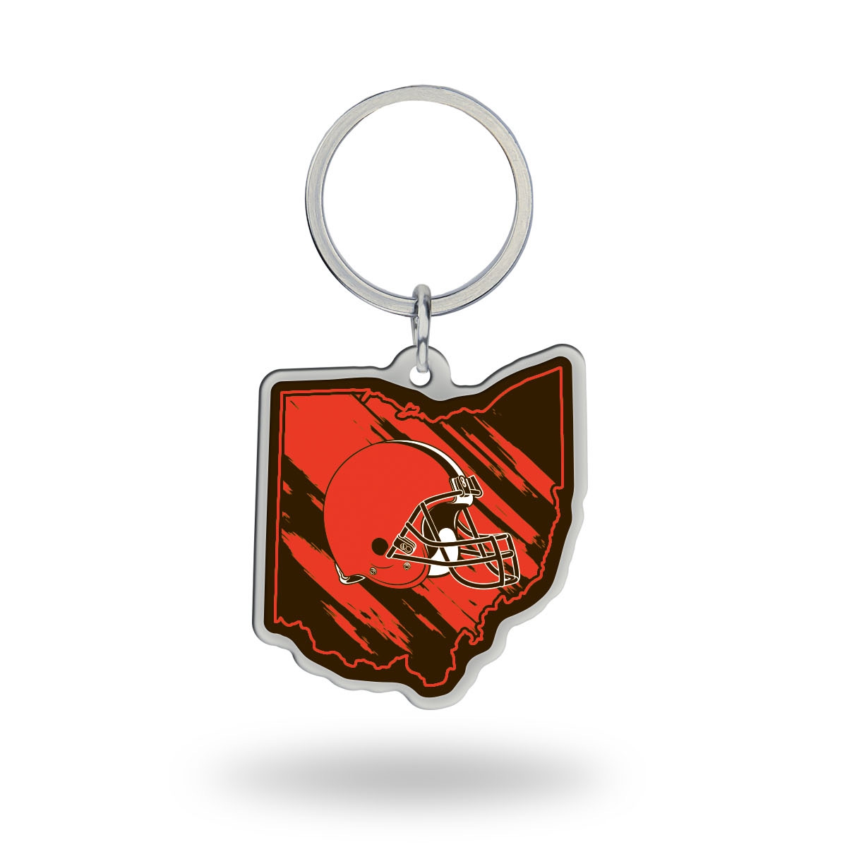 Cleveland Browns State Shaped NFL Key Ring
