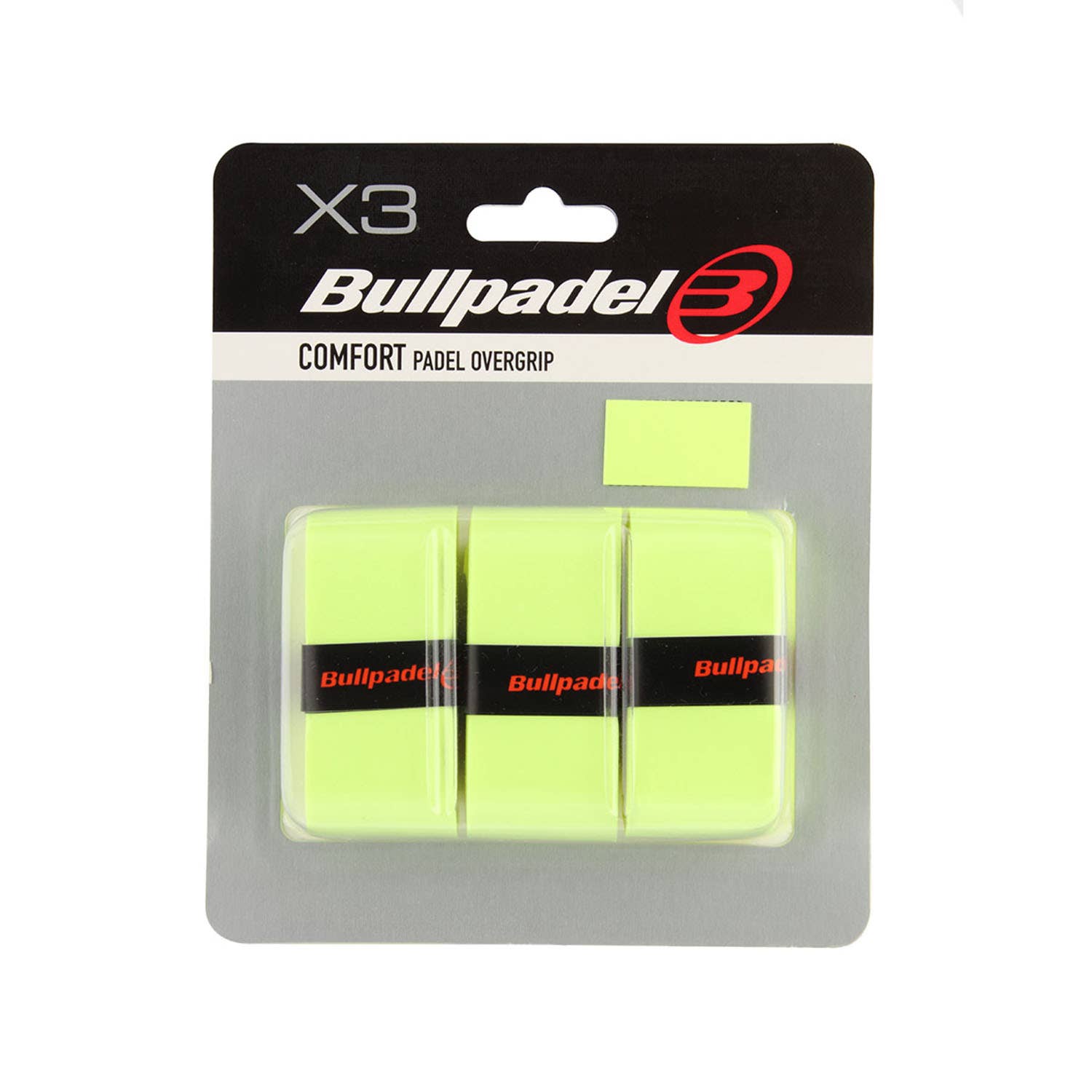 3 FLUORESCENT YELLOW BULLPADEL GB-1200 OVERGRIPS