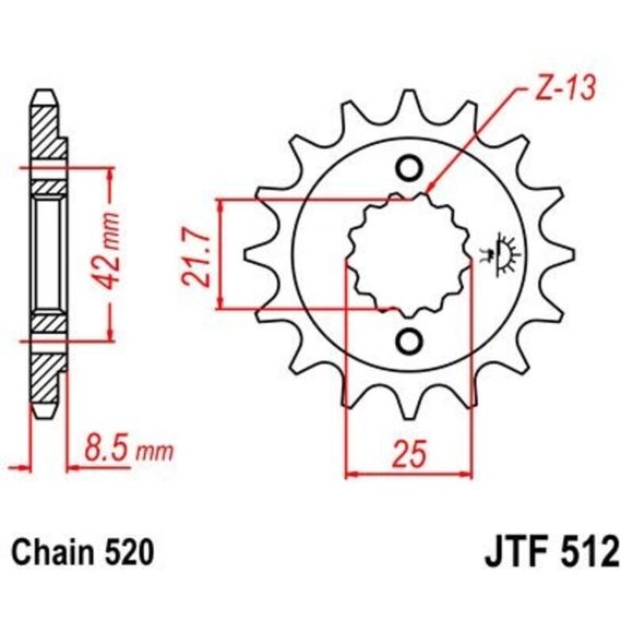 JT. anti-noise steel 512 - 520Ref: Jtc01738A / 1074284003