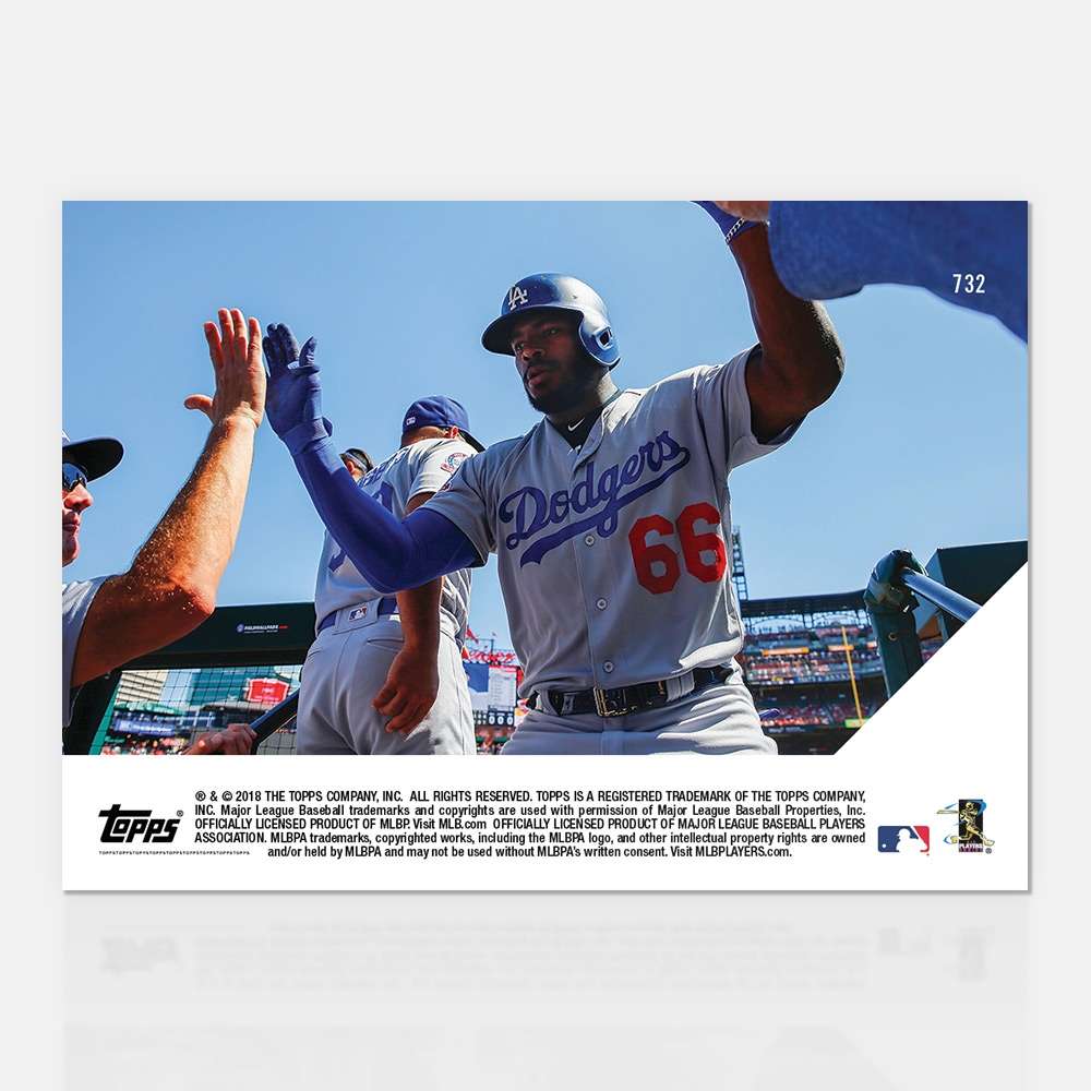 Yasiel Puig - 09/15/2018 TOPPS NOW® Card 732 - Print Run: 354