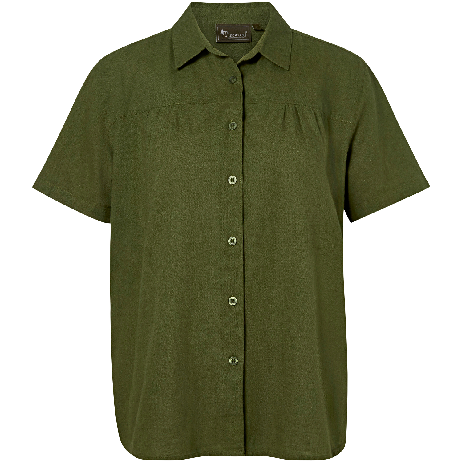 Pinewood Värnamo Hemp Mix S\/S Shirt Women (Pine Green)