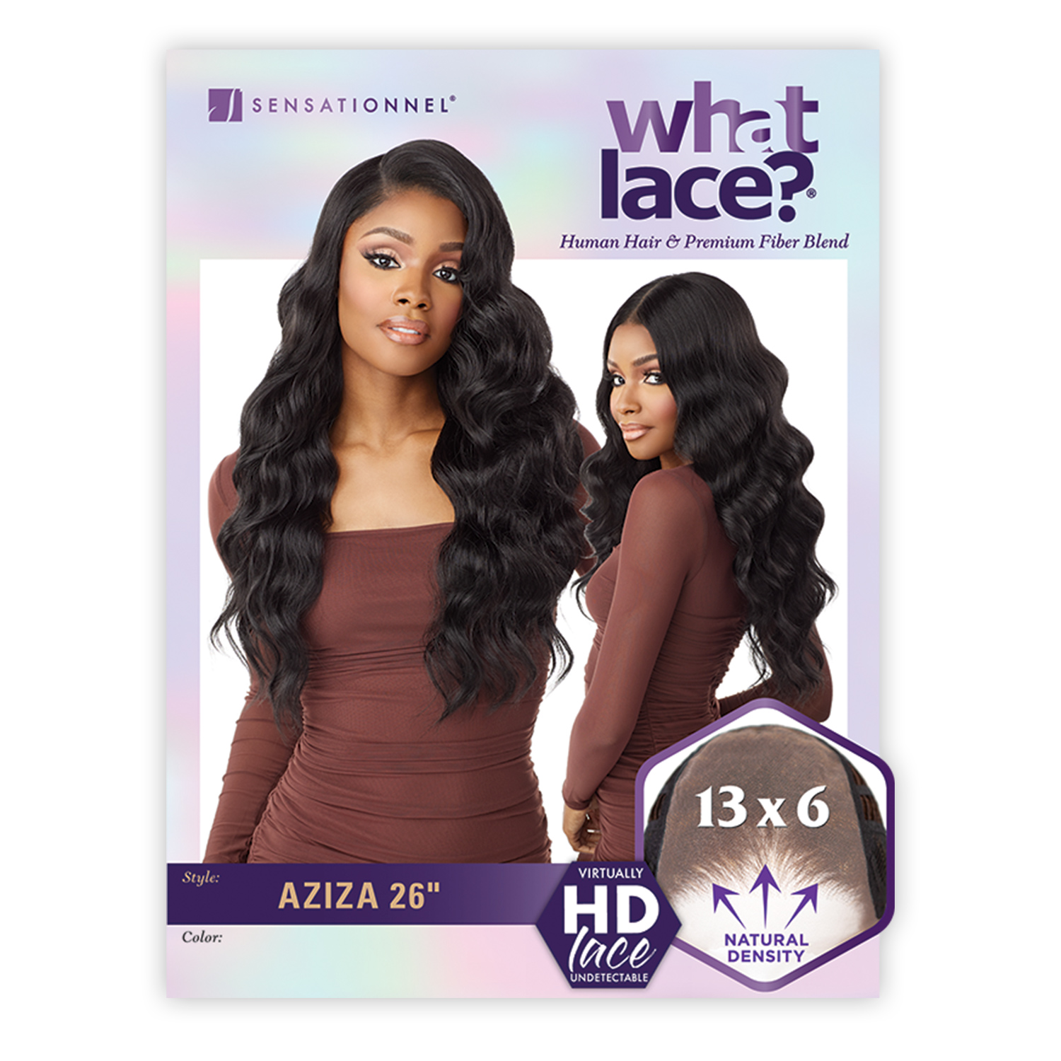 Sensationnel Human Hair Blend HD Lace Front Wig Cloud 9 What Lace 13X6 Aziza 26