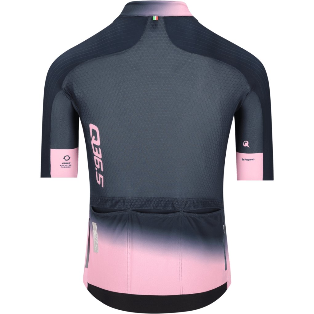 Q36.5 Gregarius Pro Collar Fade Signature Short Sleeve Jersey Men - nautica blue